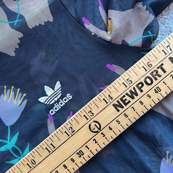 Adidas Originals Women's All Over Print AOP Floral Sheer Top Size Small - Picture 13 of 14